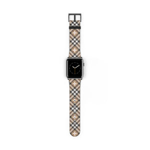  Abby Beige Plaid "Plus Sign" Watch Band for Apple Watch Accessories42-45mmBlackMatte