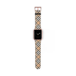  Copy of Casual Wear in Beige Plaid Watch Band for Apple Watch Accessories42-45mmRoseGoldMatte