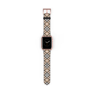  Abby Beige Plaid "Plus Sign" Watch Band for Apple Watch Accessories38-41mmRoseGoldMatte