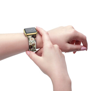  BOHO Stay Wild (Dark Bloom) White Watch Band for Apple Watch Watch Bands