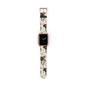  BOHO Stay Wild (Dark Bloom) White Watch Band for Apple Watch Watch Bands38-41mmRoseGoldMatte