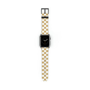  Designer Collection Check Mate (Gold) Watch Band for Apple Watch Accessories38-41mmBlackMatte