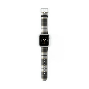  Designer Collection in Plaid (Grey Mix) Apple Watch Band Watch Band42-45mmSilverMatte