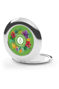 THE HAPPY BITCH (Apple Green) Compact Travel Mirror