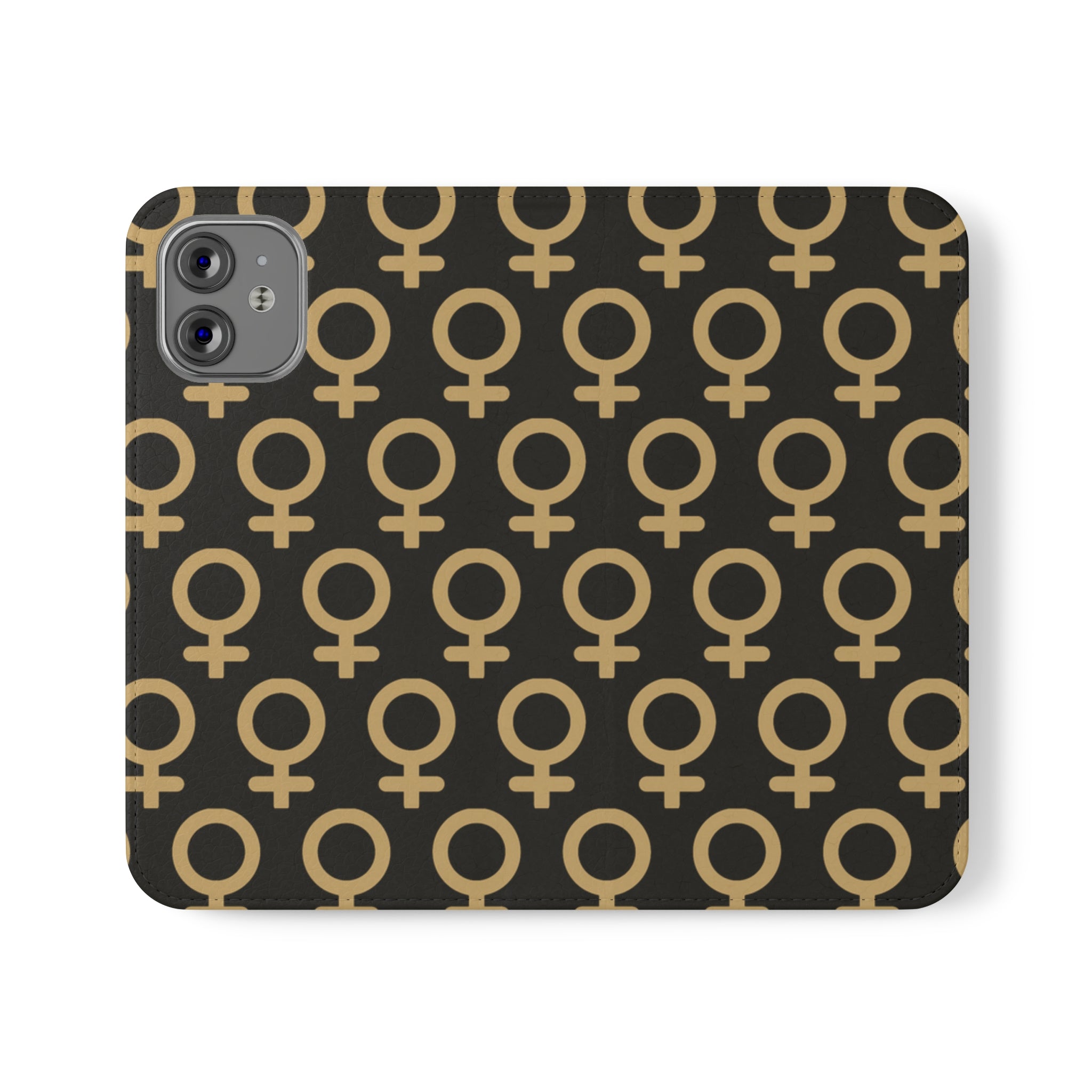 THE FUTURE IS FEMALE (Gold symbol) Feminist Flip Case Phone Case Phone Case iPhone-12-Mini The Middle Aged Groove