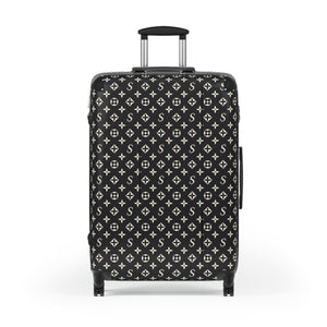 Abby Travel Collection Abby Travel Collection Black and White Icons Suitcase, Hard Shell Luggage, Rolling Suitcase for Travel, Carry On Bag Bags Large-Black The Middle Aged Groove