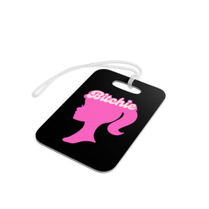  Bitchie (Barbie Image) Funny Luggage Tag in Black, Barbie Bag Tag, Funny Travel Lover Gift, Gift For Her Luggage Tag