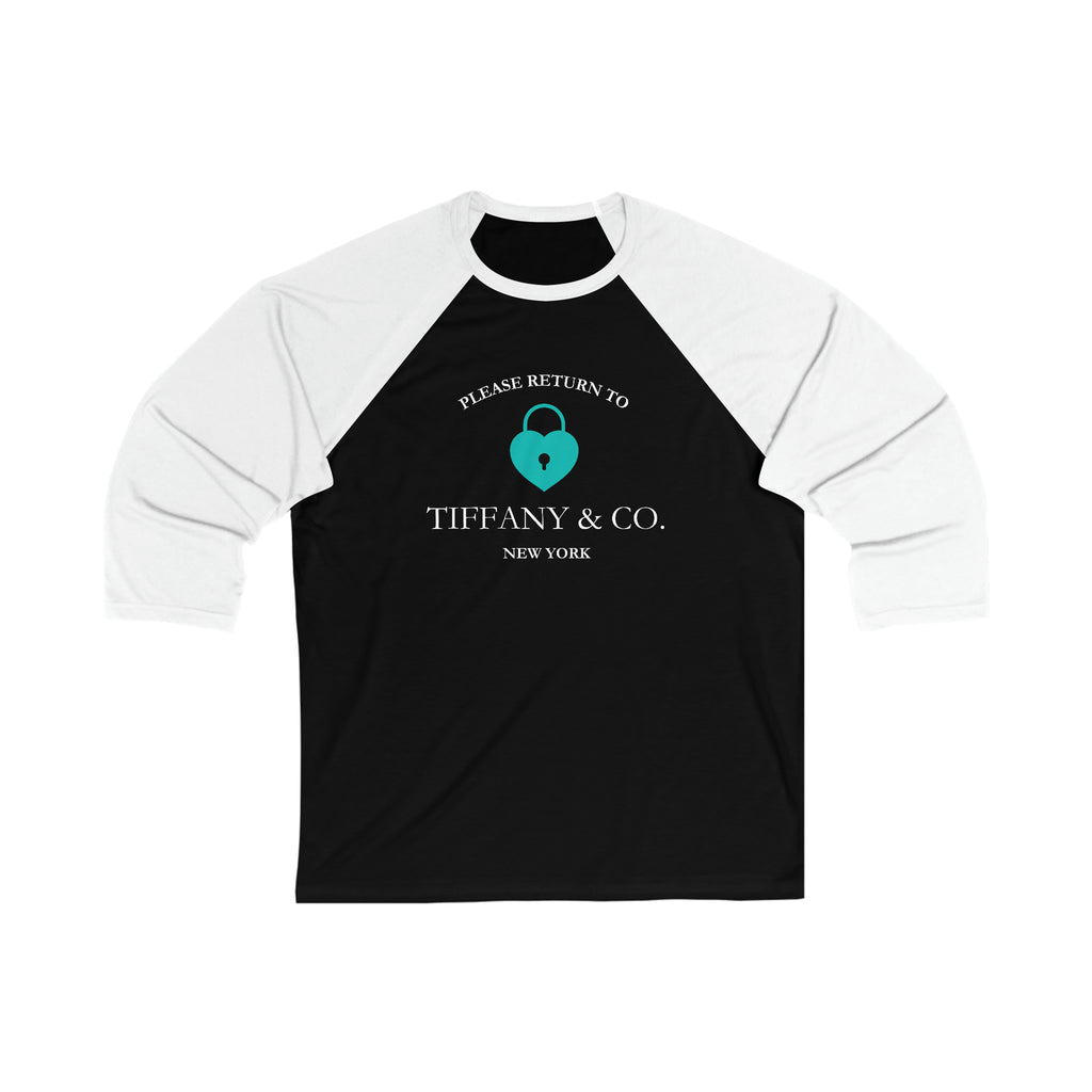 Tiffany and Co. (Lock) Unisex 3\4 Sleeve Baseball Tee Long-sleeve  The Middle Aged Groove
