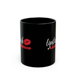 Lipstick + Leadership (Red Lips) 11oz Coffee Mug, Makeup Themed Coffee Mug, Beauty Business Mug Mug  The Middle Aged Groove