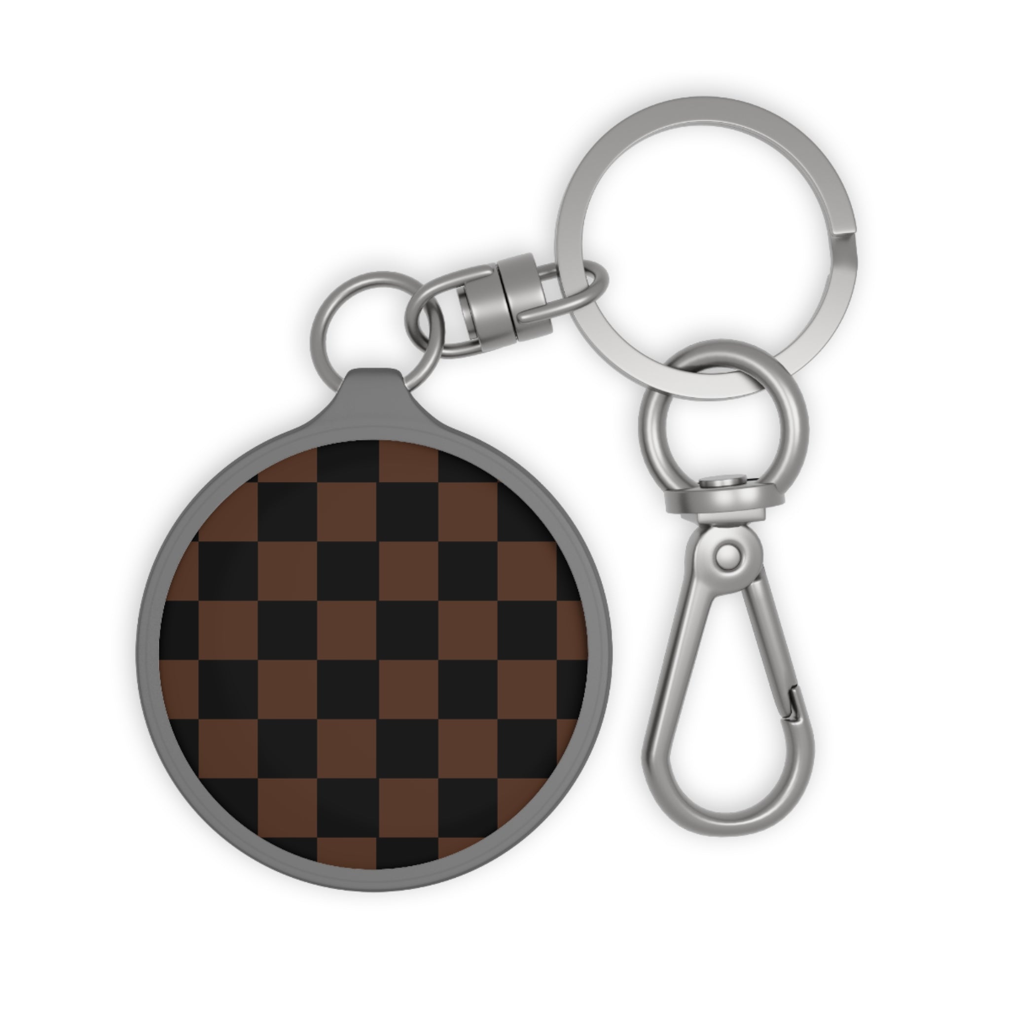 Groove Check Mate in Black and Brown Keyring Tag, Key Holder, Key Tag Organizer, Keyring Holder, Car Keychain Holder Accessories One-size-Grey The Middle Aged Groove