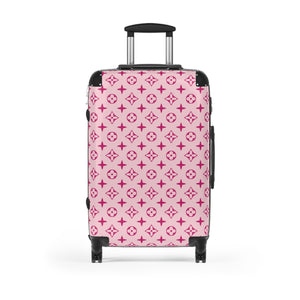 Abby Travel Collection Large Pink Icon Suitcase, Hard Shell Luggage, Rolling Suitcase for Travel, Carry On Bag Bags Medium-Black The Middle Aged Groove