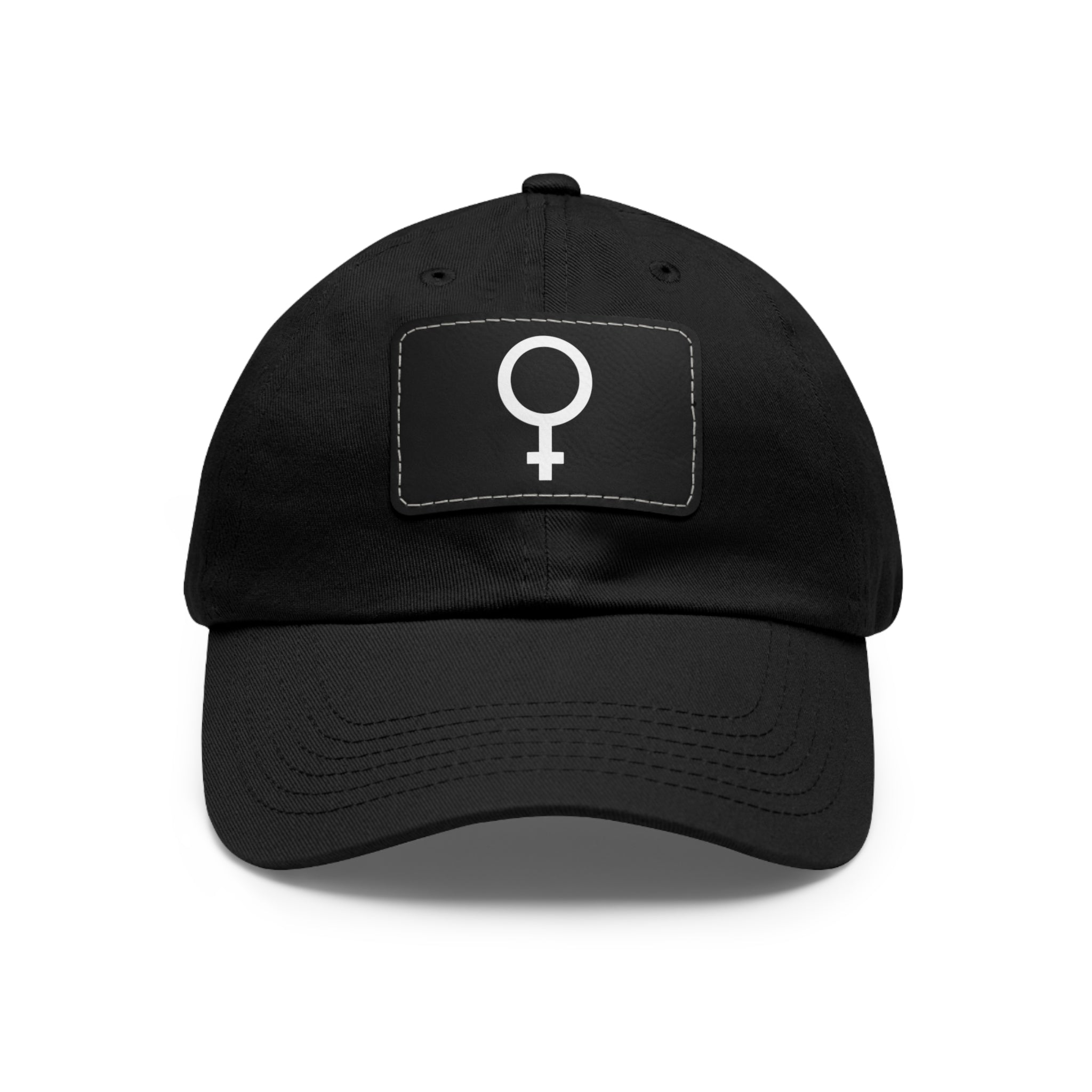 The Future is Female "Dad" Hat with Leather Patch (Rectangle), Hats BlackBlackpatchRectangleOnesize The Middle Aged Groove