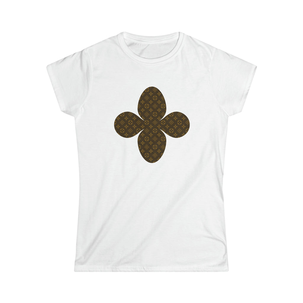  Abby Pattern Brown Icons Flower Women's Softstyle Tee, Streetwear Fashion Tshirt T-ShirtWhite2XL