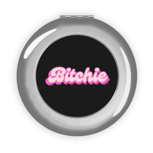 Barbie-Themed Bitchie Compact Travel Mirror Accessories Silver-Glossy-One-size The Middle Aged Groove