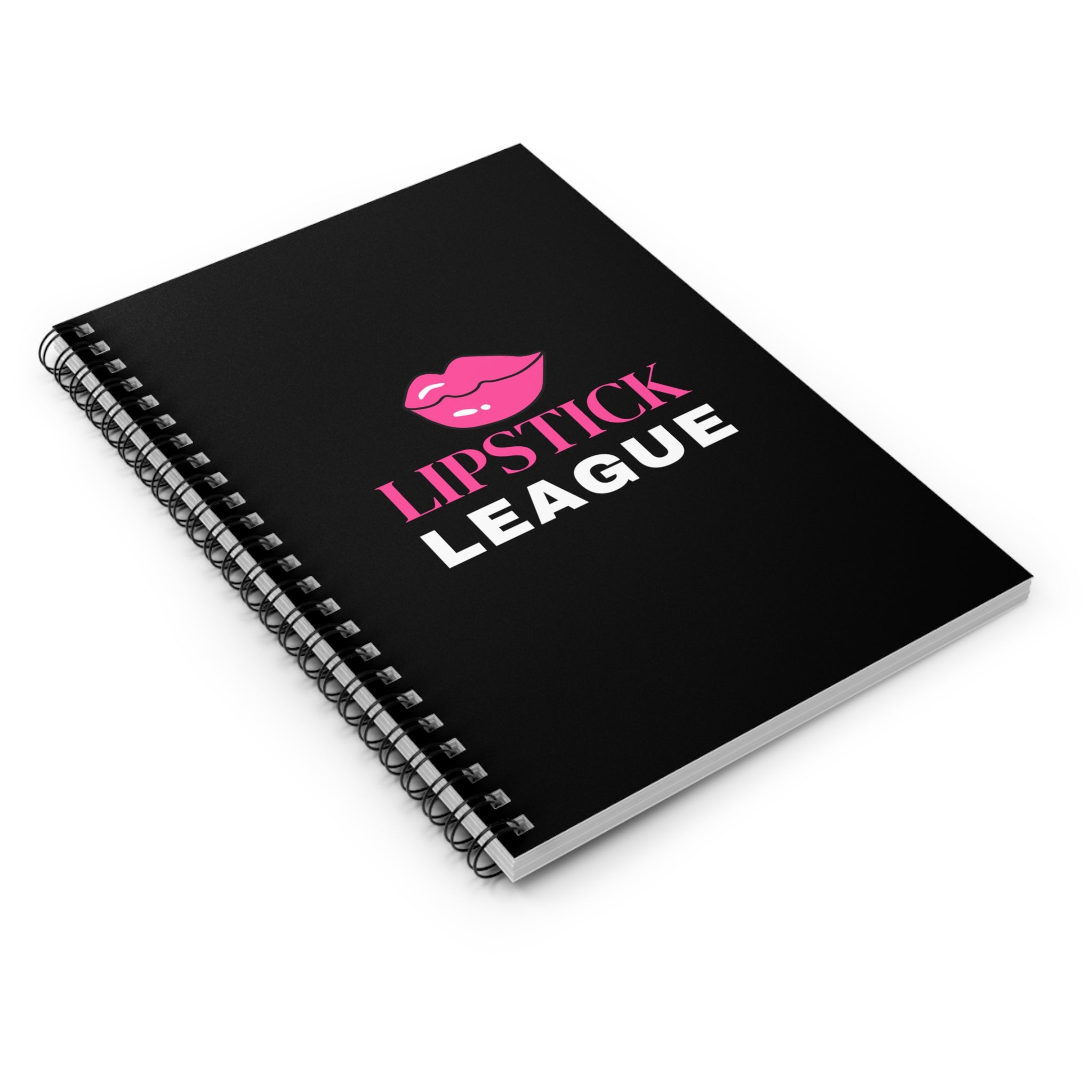 Lipstick League (Pink Lips) Spiral Notebook, Beauty Business Journal, Boss Babe Notebook Paper products  The Middle Aged Groove