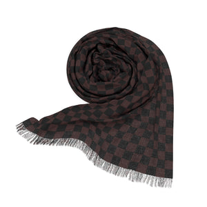 Groove Collection Check Mate (Brown) Light Scarf Scarves  The Middle Aged Groove