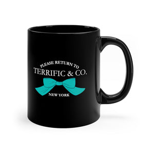 Terrific and Co. (Bow) Black 11oz Coffee Mug, Coffee Mug for Her, Gift For Her Mug 11oz The Middle Aged Groove