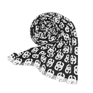 G is for Groove Logo Pattern (Black) Light Scarf Scarves  The Middle Aged Groove