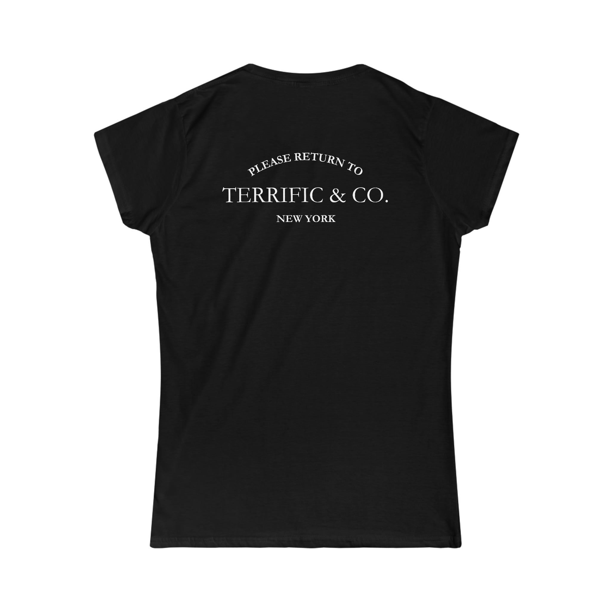 Please Return To Terrific and Co. (Gifts) Designer inspired Women's Softstyle Tee, Women's Fashion Tshirt T-Shirt  The Middle Aged Groove