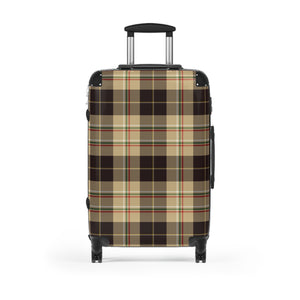 Abby Travel Collection Brown PlaidSuitcase, Hard Shell Luggage, Rolling Suitcase for Travel, Carry On Bag Bags Medium-Black The Middle Aged Groove