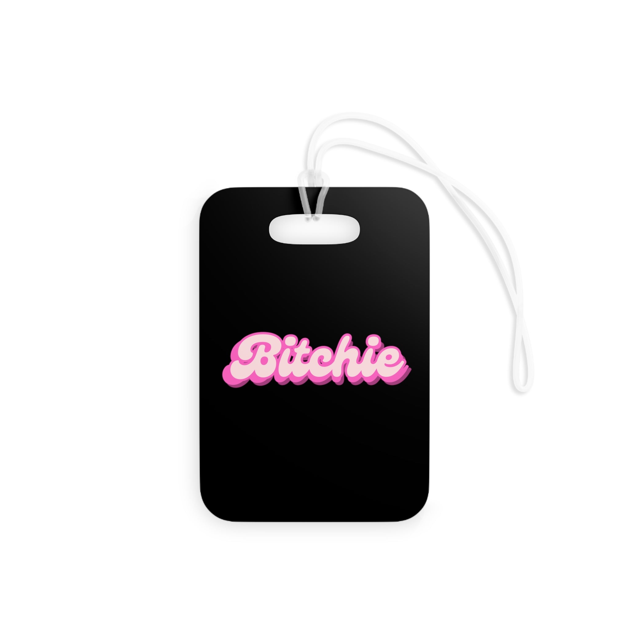  Bitchie (Barbie) Funny Luggage Tag in Black, Barbie Bag Tag, Funny Travel Lover Gift, Gift For Her Luggage Tag