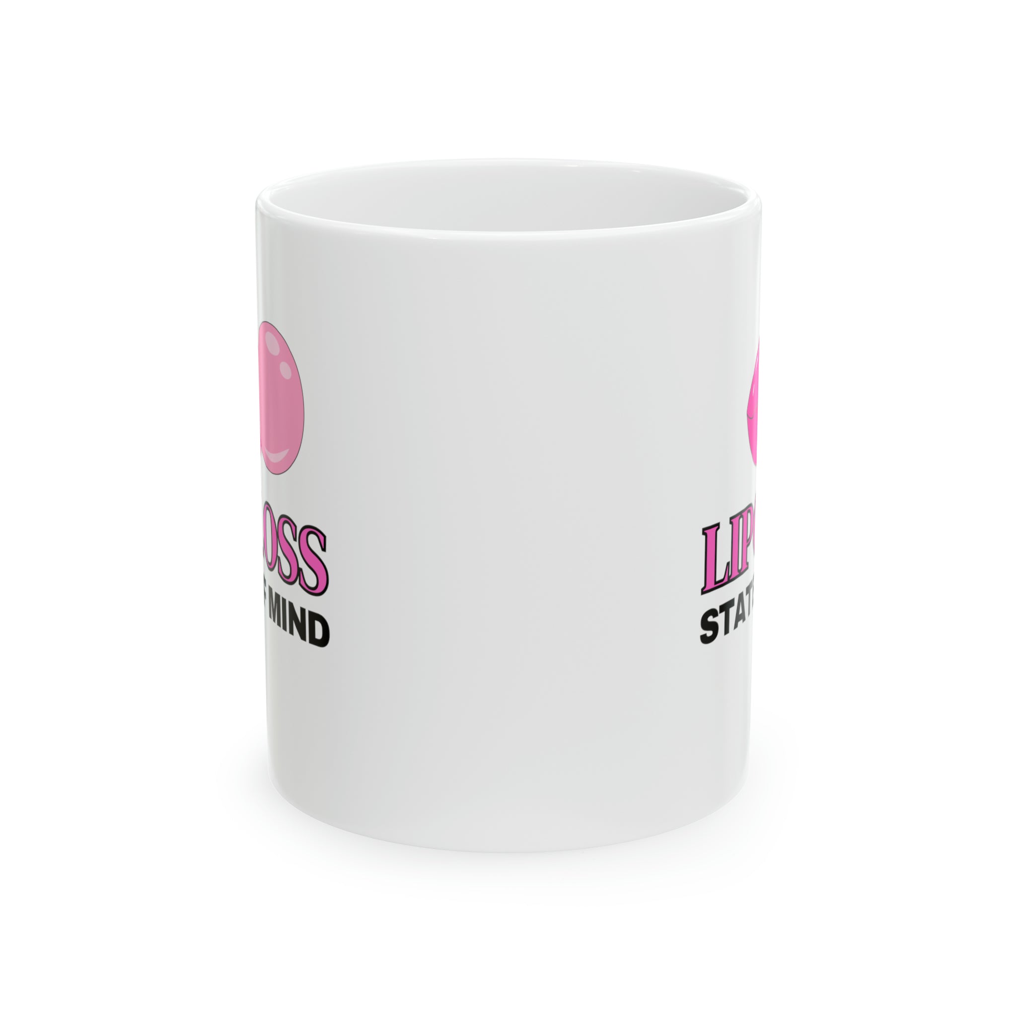Lipgloss State of Mind (Pink Bubblegum) 11oz Coffee Mug, Makeup Themed Coffee Mug, Beauty Business Mug Mug  The Middle Aged Groove