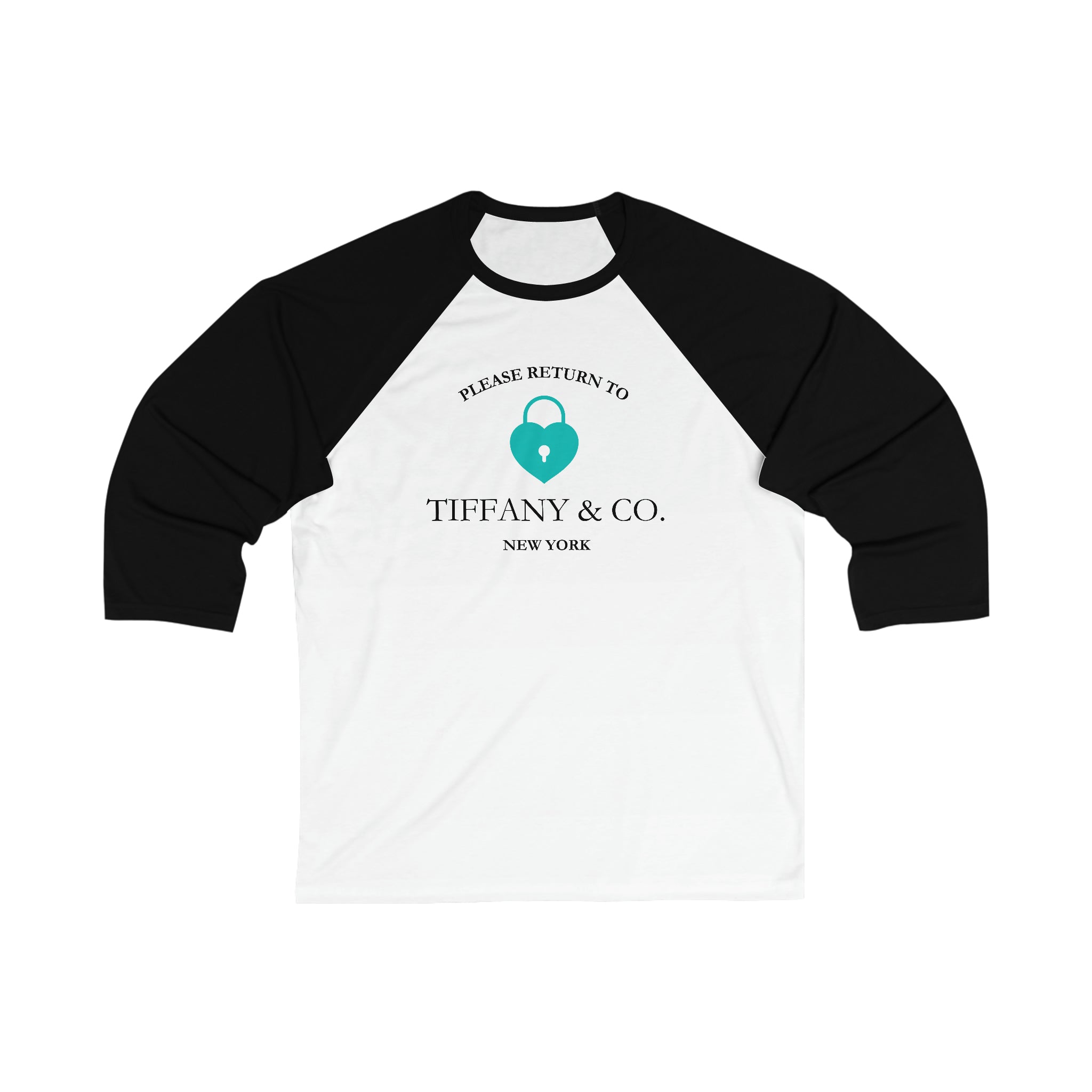 Tiffany and Co. (Lock) Unisex 3\4 Sleeve Baseball Tee Long-sleeve  The Middle Aged Groove