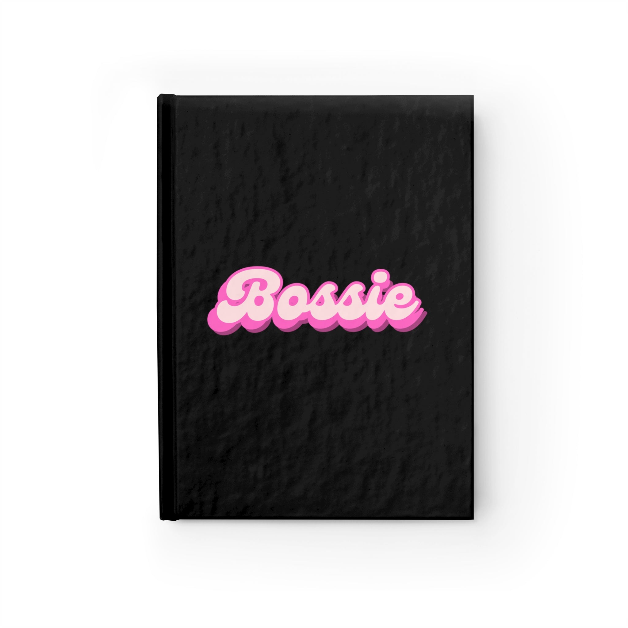  "Bossie" Journal - Ruled Line (Black), Lined Notebook, Gratitude Journal