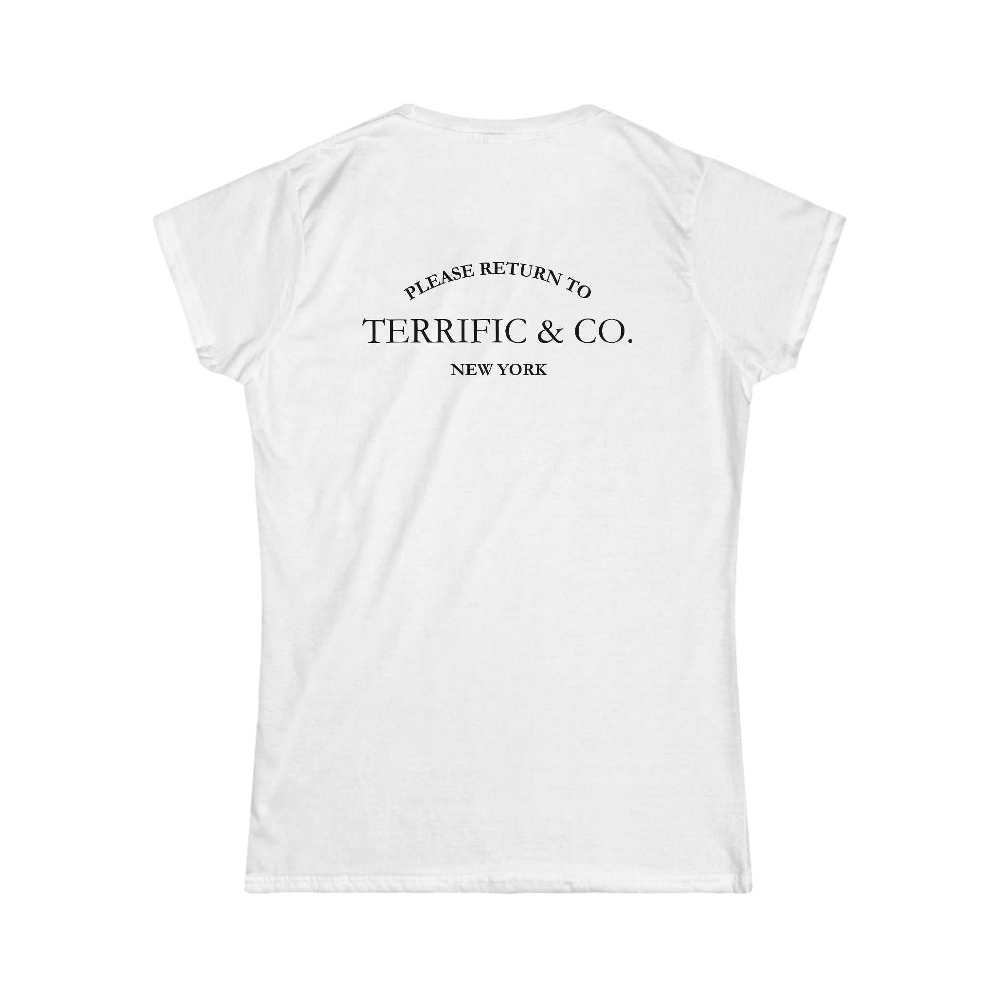Please Return To Terrific and Co. (Gifts) Designer inspired Women's Softstyle Tee, Women's Fashion Tshirt T-Shirt  The Middle Aged Groove
