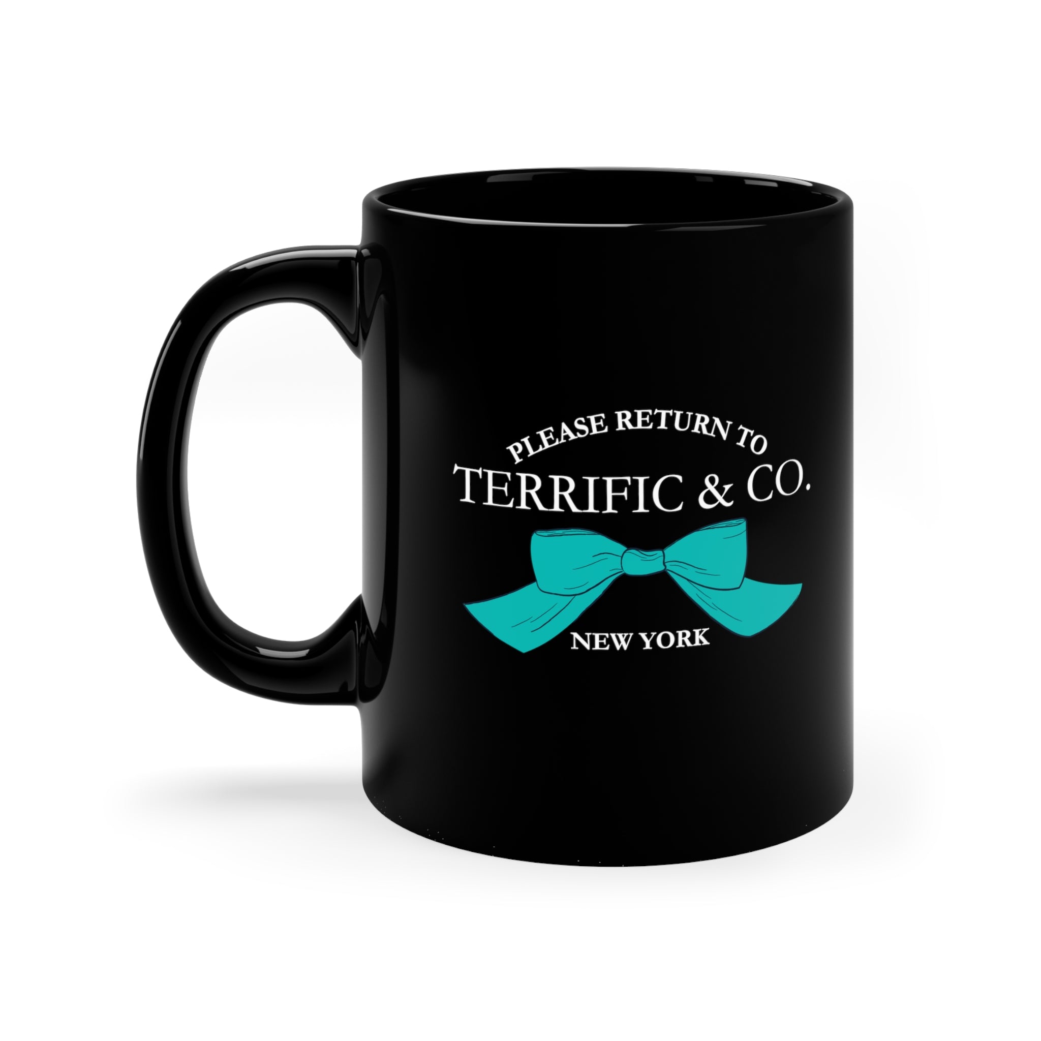 Terrific and Co. (Bow) Black 11oz Coffee Mug, Coffee Mug for Her, Gift For Her Mug  The Middle Aged Groove