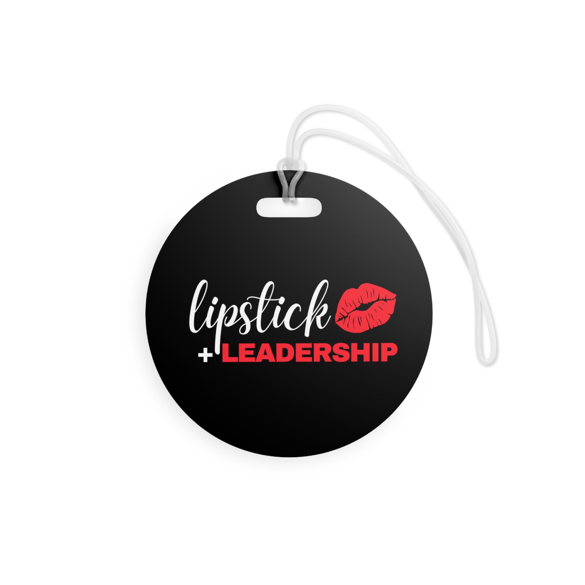 Lipstick + Leadership (Red Lips) Bag Tag, Makeup Lover Gift, Boss Babe Travel Tag Accessories  The Middle Aged Groove