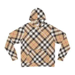 Groove Collection in Plaid (Red Line) Large Print Pullover Fashion Hoodie All Over PrintsLSeamthreadcolorautomaticallymatchedtodesign