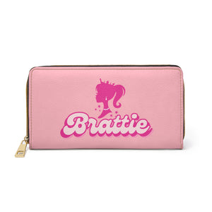 Brattie Barbie Inspired Pink Ladies Wallet, Zipper Pouch, Coin Purse, Zippered Wallet, Cute Purse