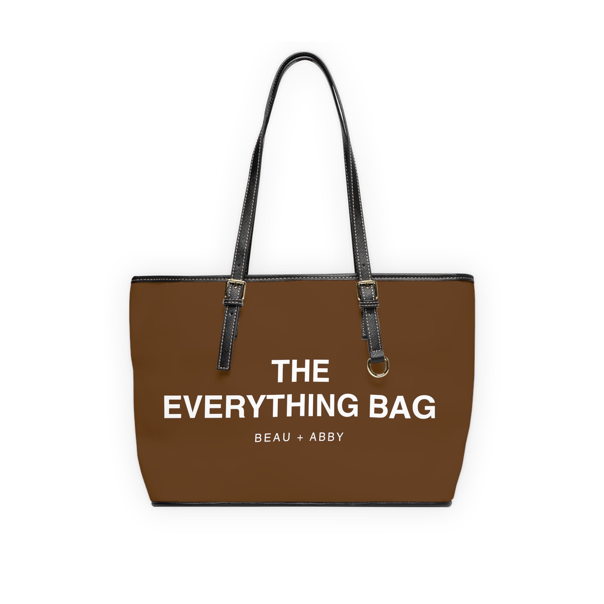 Casual Wear Accessories "Everything Bag" PU Leather Shoulder Bag in Dark Brown, Tote Bag, Weekend Tote, Gift For Her