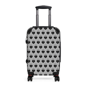 Abby Travel Collection Terrific and Co. (Lock Pattern) Grey Suitcase, Hard Shell Luggage, Rolling Suitcase for Travel, Carry On Bag Bags Small-Black The Middle Aged Groove