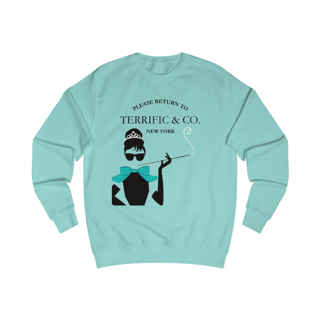 Terrific and Co. (Silhouette + Bow) Designer inspired Relaxed Fit Unisex Sweatshirt Sweatshirt Peppermint-2XL The Middle Aged Groove