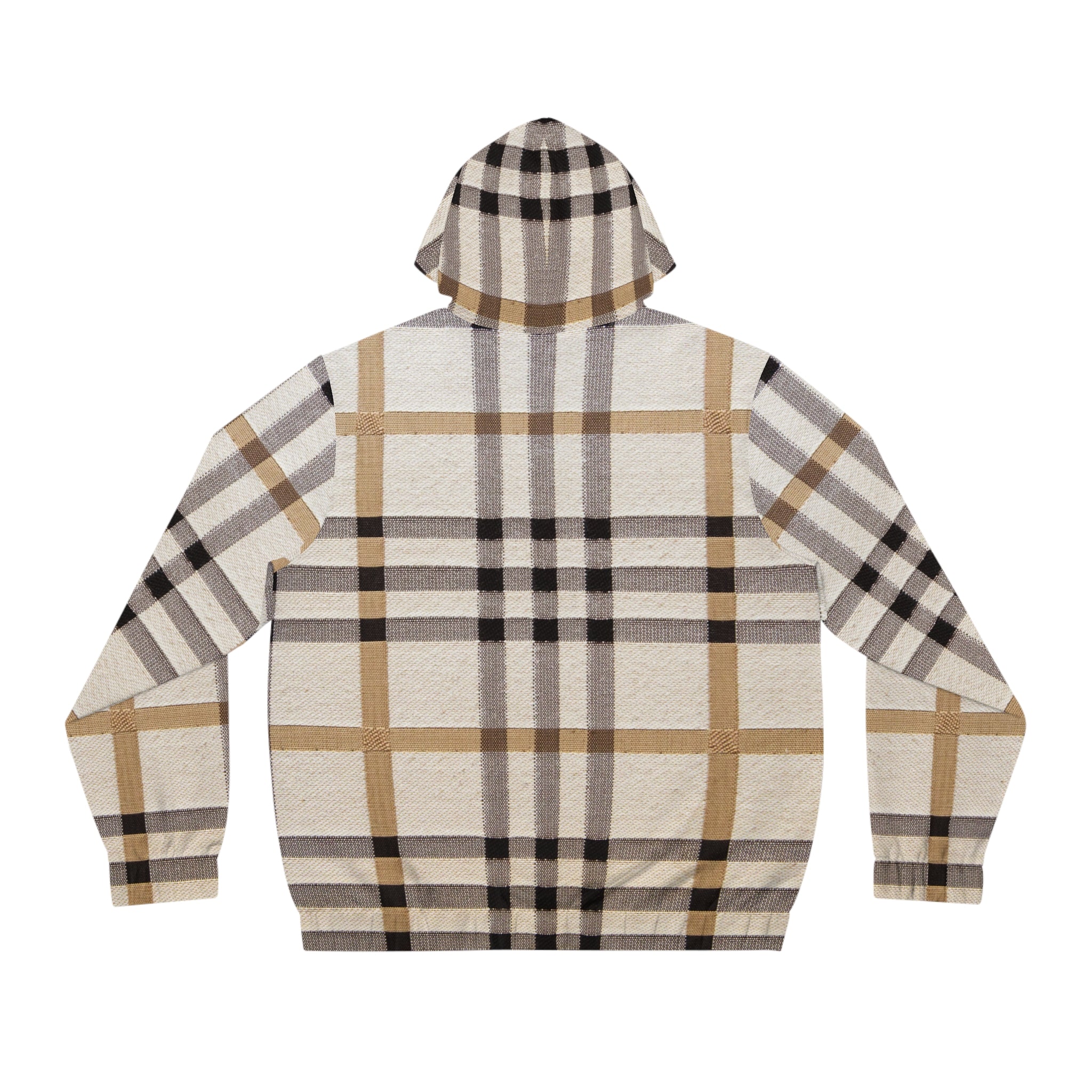 Designer Collection Plaid (Beige) Unisex Zip Hoodie All Over Prints  The Middle Aged Groove