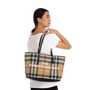 Casual Wear Accessories The Everything Bag in Dark Plaid PU Leather Shoulder Bag, Tote Bag, Weekend Carry-all