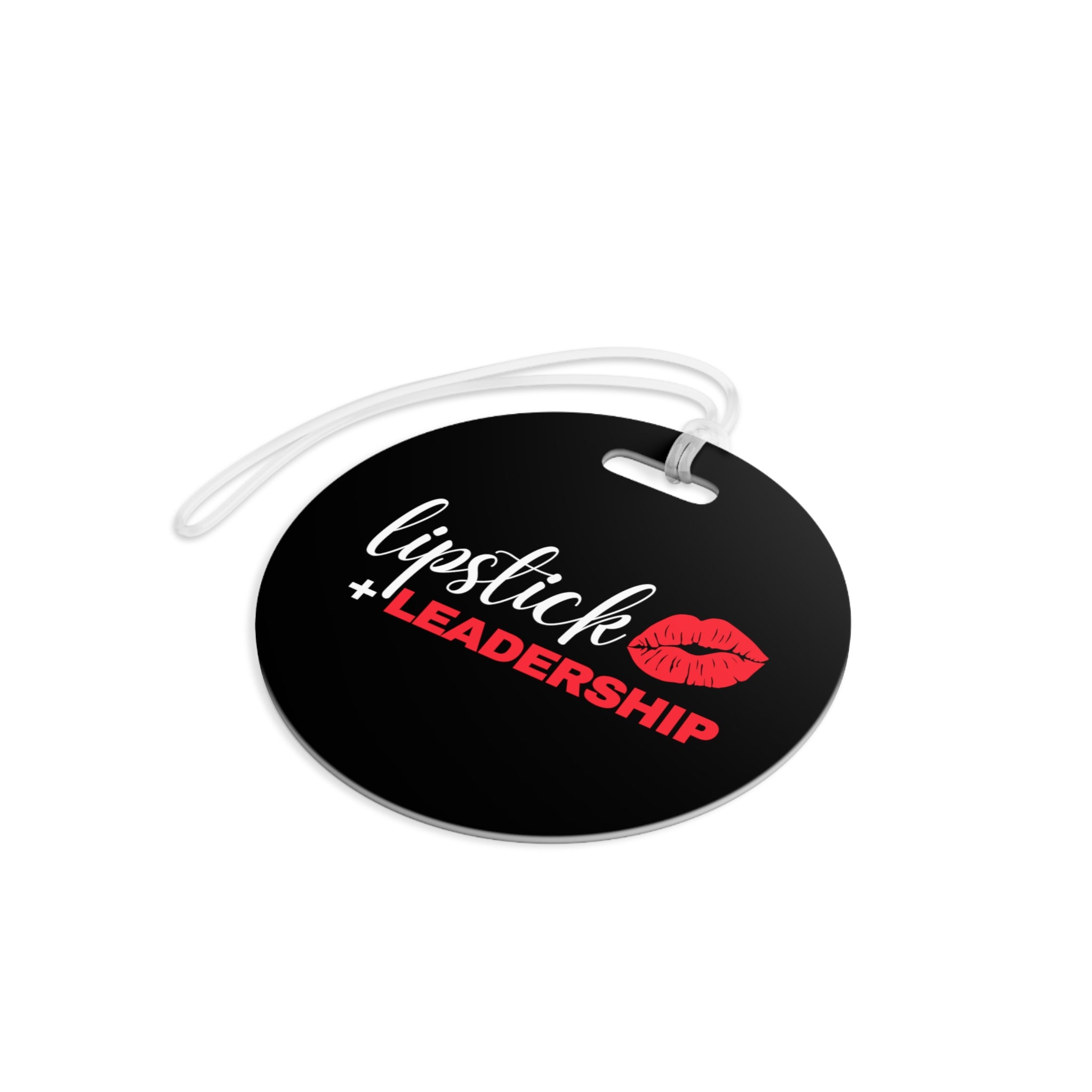 Lipstick + Leadership (Red Lips) Bag Tag, Makeup Lover Gift, Boss Babe Travel Tag Accessories  The Middle Aged Groove