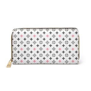B+A Design with Pink Women's Wallet, Zipper Pouch, Coin Purse, Zippered Wallet, Cute Purse