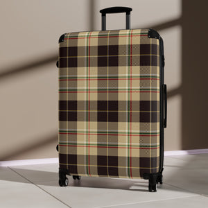 Abby Travel Collection Brown PlaidSuitcase, Hard Shell Luggage, Rolling Suitcase for Travel, Carry On Bag Bags  The Middle Aged Groove
