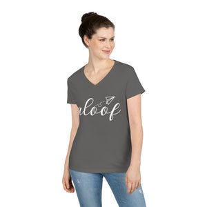 ALOOF Empowerment Women's V Neck T-shirt, Feminist Graphic Tee, Cute Women's T-shirt V-neck
