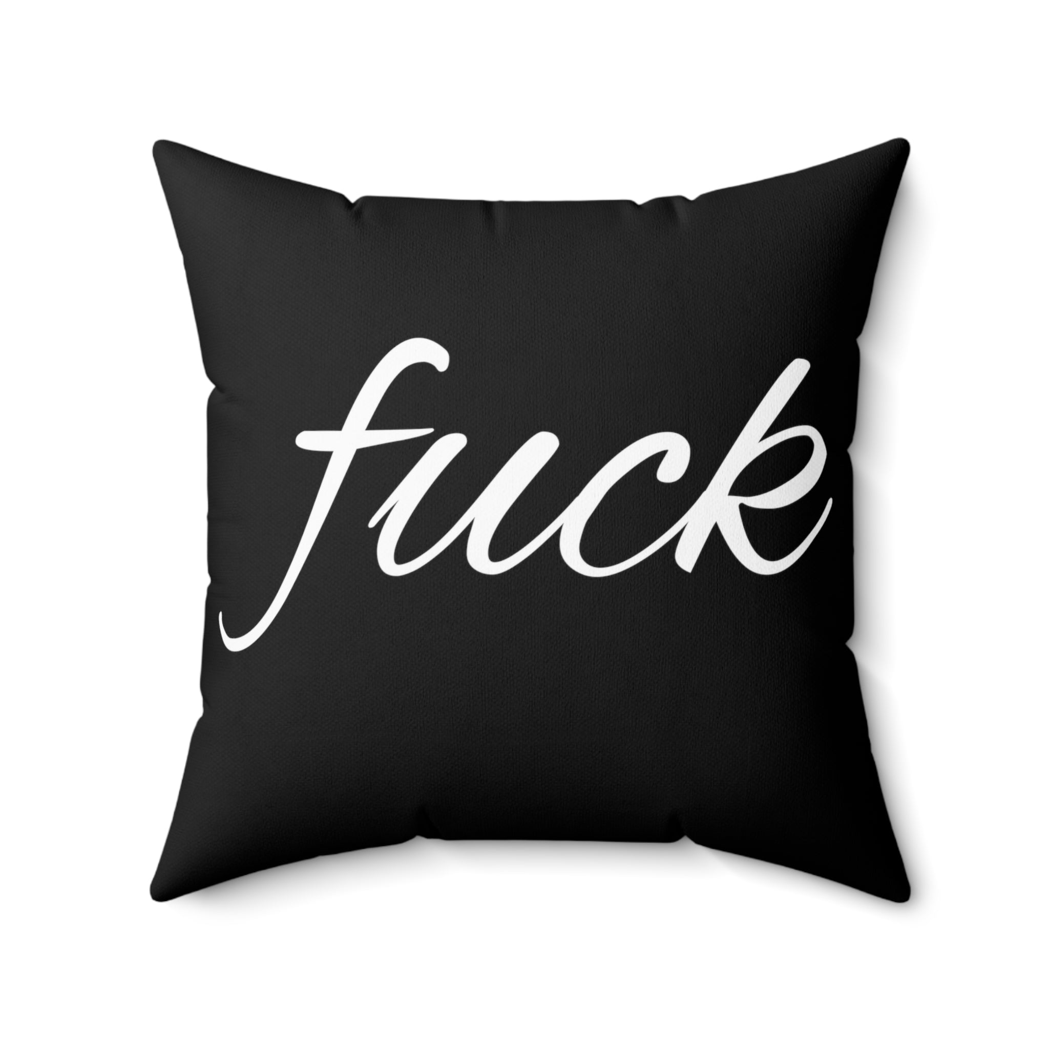  FUCK (Black) Spun Polyester Square Pillow, Graphic Pillow, Home Decor Home Decor