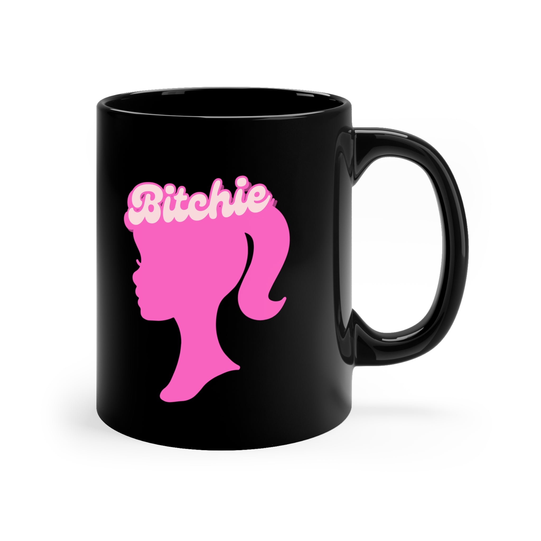 Bitchie (Barbie Image) Funny Female Empowerment Black 11oz Coffee Mug, Coffee Mug for Her, Gift For Her