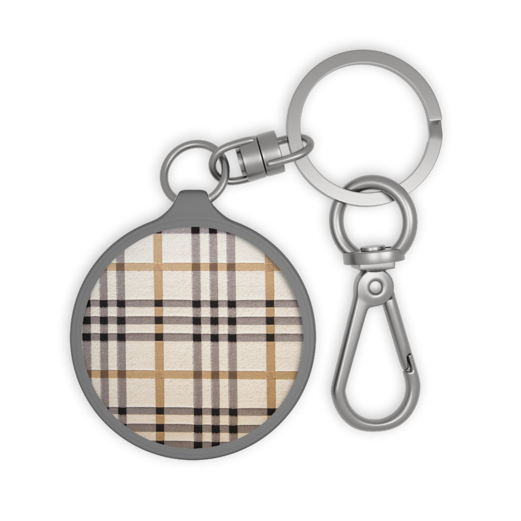 Groove Light Beige Gold Keyring Tag, Key Holder, Key Tag Organizer, Keyring Holder, Car Keychain Holder Accessories One-size-Grey The Middle Aged Groove