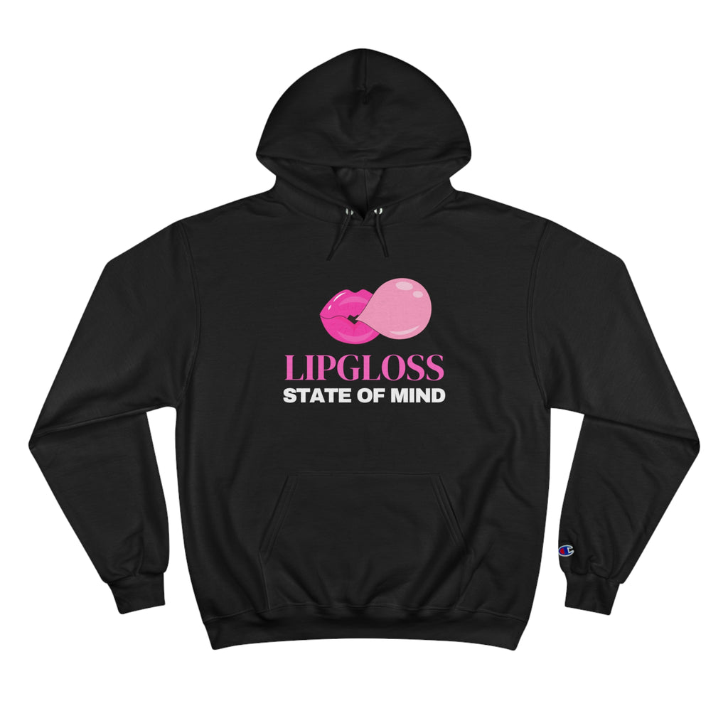 Lipgloss State of Mind (Pink Bubblegum) Relaxed Fit Champion Hoodie, Boss Babe Hoodie, Beauty Biz Hoodie Black-2XL The Middle Aged Groove
