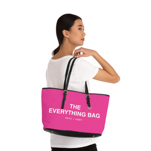Casual Wear Accessories "Everything Bag" PU Leather Shoulder Bag in Barbie Pink, Tote Bag