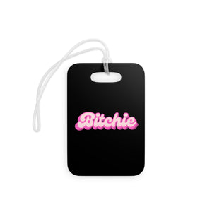  Bitchie (Barbie) Funny Luggage Tag in Black, Barbie Bag Tag, Funny Travel Lover Gift, Gift For Her Luggage TagRectangleOnesize