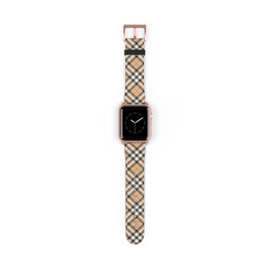  Copy of Casual Wear in Beige Plaid Watch Band for Apple Watch Accessories38-41mmRoseGoldMatte