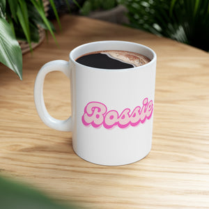 Bossie (Barbie) Funny Female Empowerment White 11oz Coffee Mug, Coffee Mug for Her, Gift For Her
